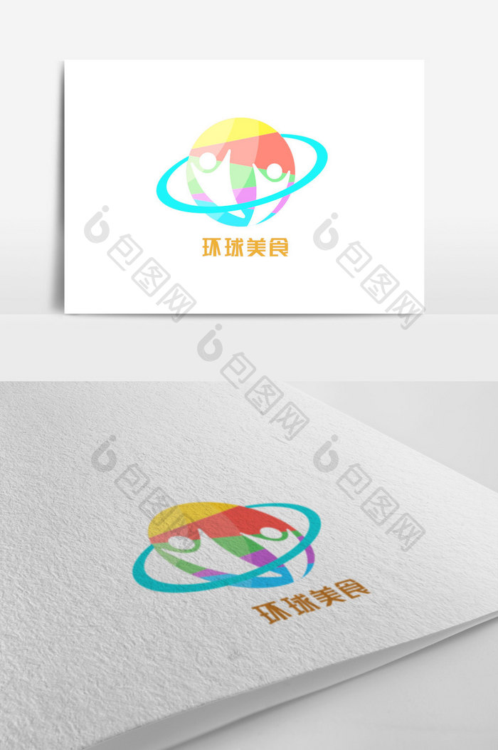 环球美食节目创意logo设计