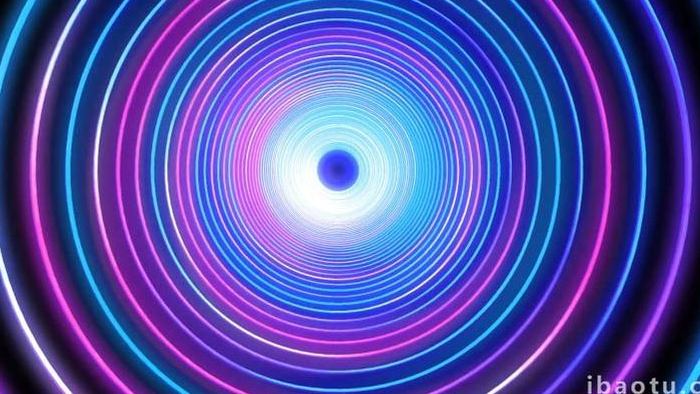 4k动感紫色色调粒子圆环展示背景视频