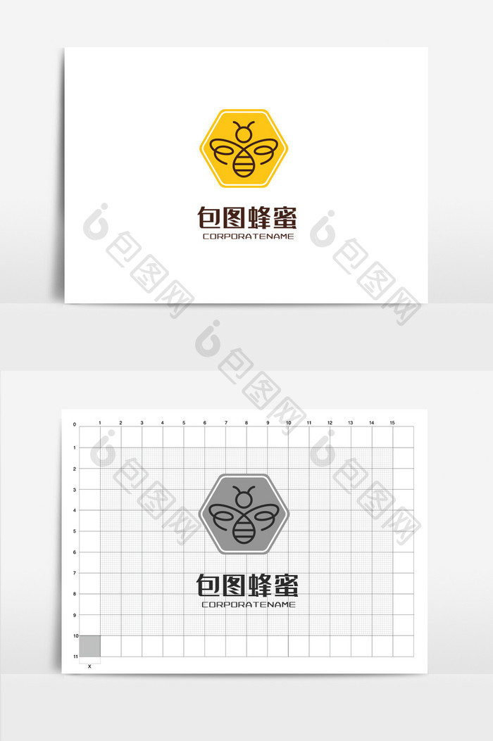 包图蜂蜜蜜蜂logo标志