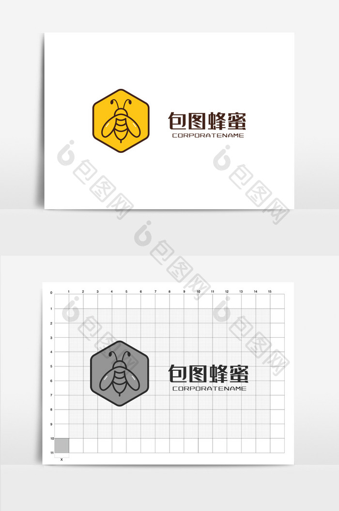 包图蜂蜜蜜蜂logo商标