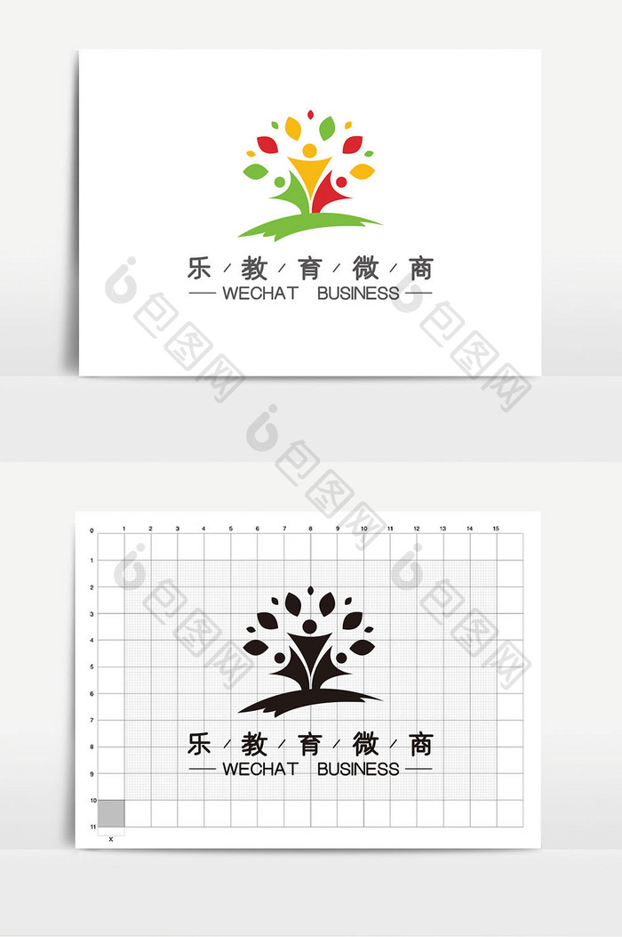 大气简约在线教育培训电商微商logo