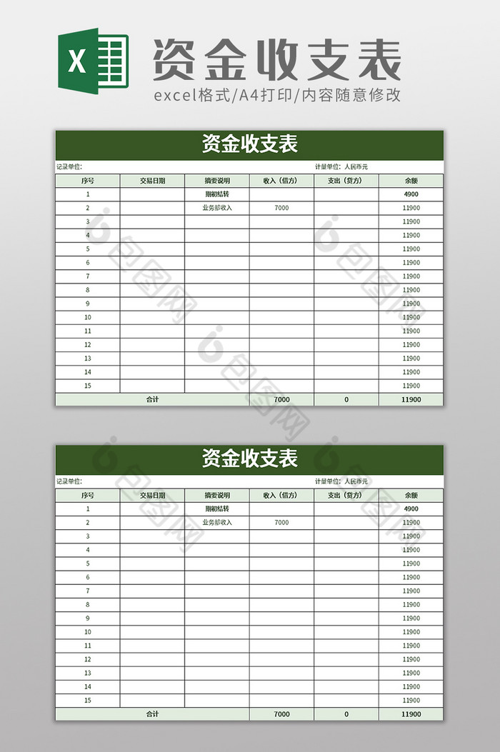 财务资金收支图片