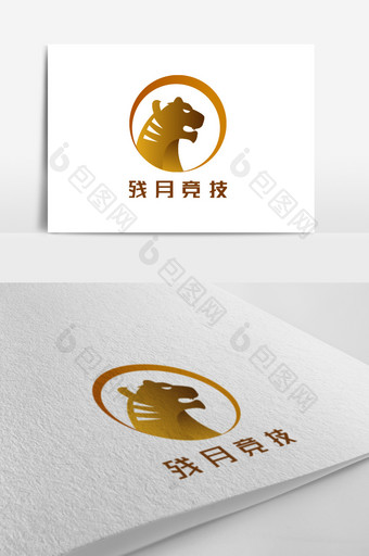 金色渐变动物游戏竞技创意logo设计图片
