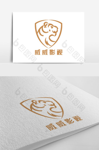 狮子头像影视创意logo设计图片