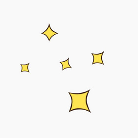 黄色星星闪耀动态小动画