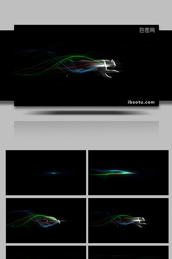 PR猎豹奔跑光线轨迹动画LOGO片头片尾图片