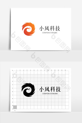 小风科技凤凰简约logo