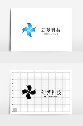 幻梦科技互联网简约时尚logo