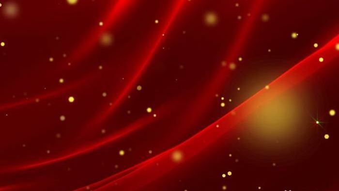 红绸飘荡金色粒子LED舞台