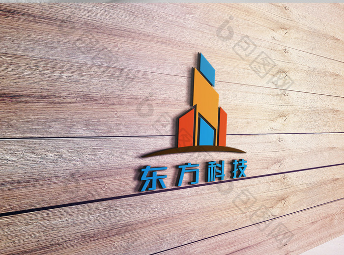 彩色拼图科技创意logo设计