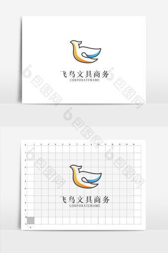 飞鸟文具卡通商务科技logo图片
