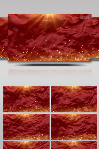 红绸飘动金色粒子背景视频图片