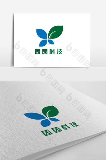 抽象叶子科技创意logo设计图片