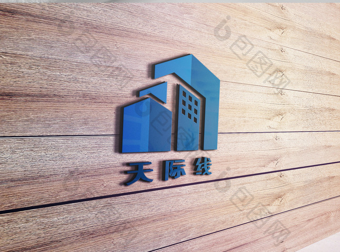 蓝色建筑游戏创意logo设计
