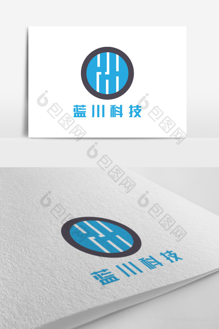 蓝色交通物流科技创意logo设计