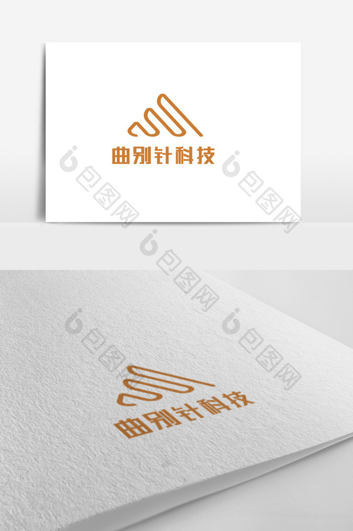 简洁线条科技创意logo设计