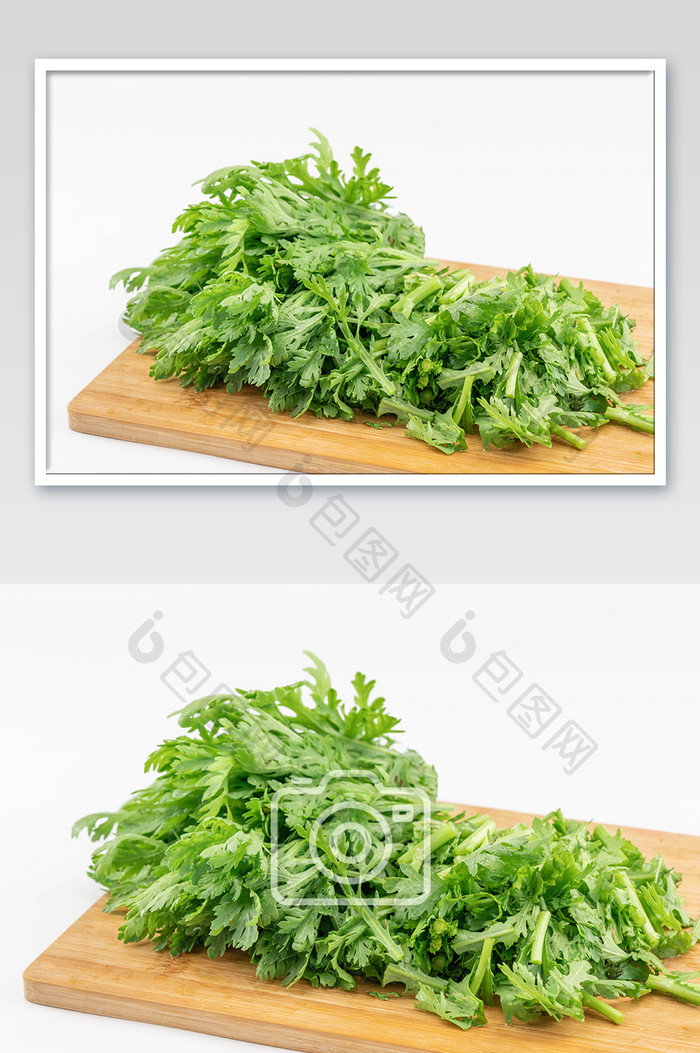 绿色蔬菜茼蒿摄影图