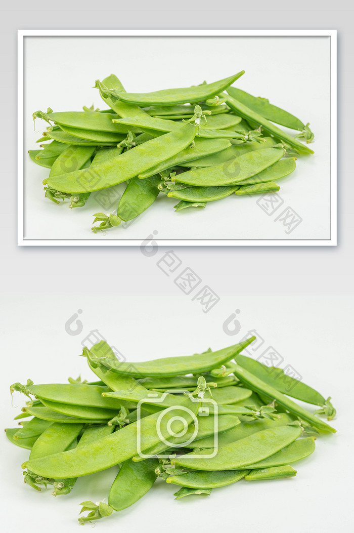 豌豆豆荚绿色蔬菜摄影图