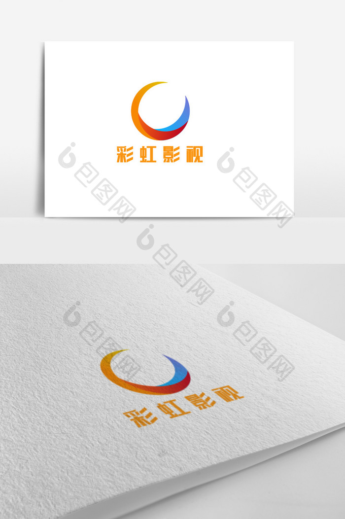 彩色简约字母影视创意logo设计