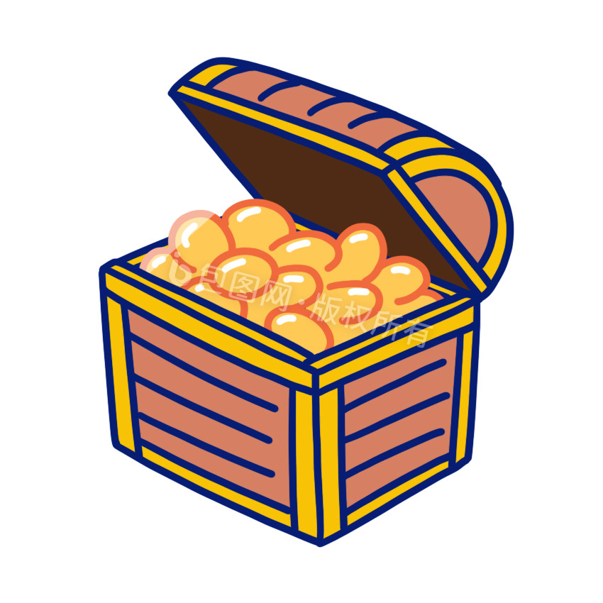 宝箱金币小动画动图GIF图片