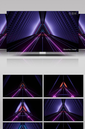 4k大气梦幻三角形穿越时空展示视频图片