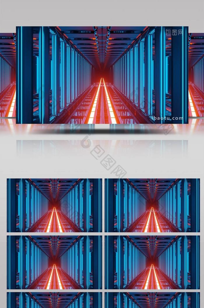 4k大气震撼红色粒子线条背景led视频