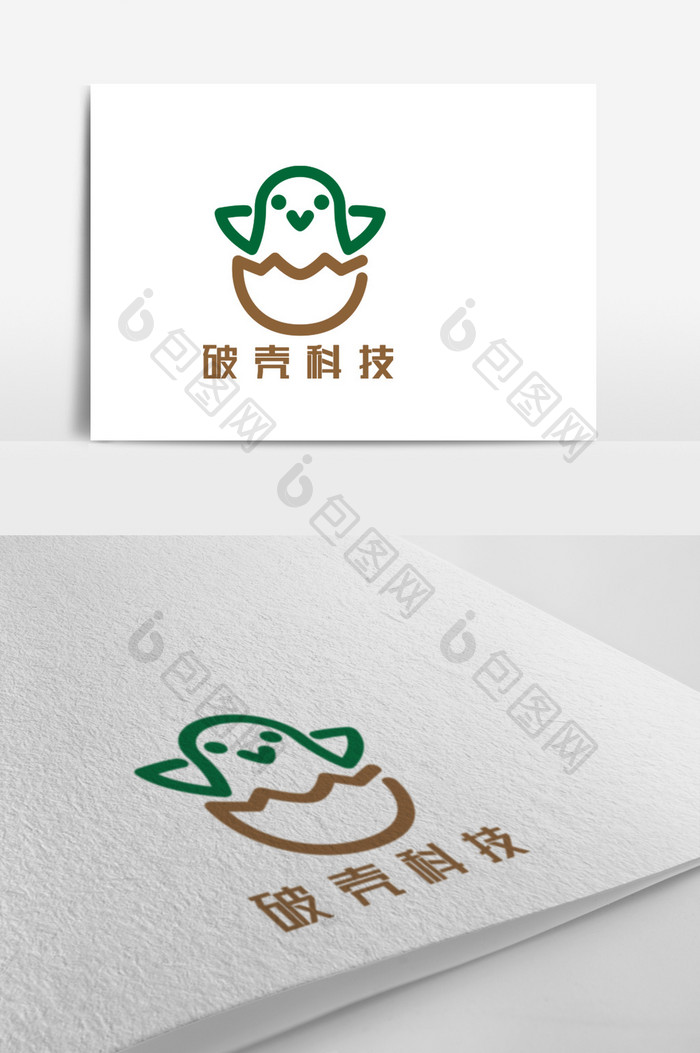 破壳生命科技创意logo设计