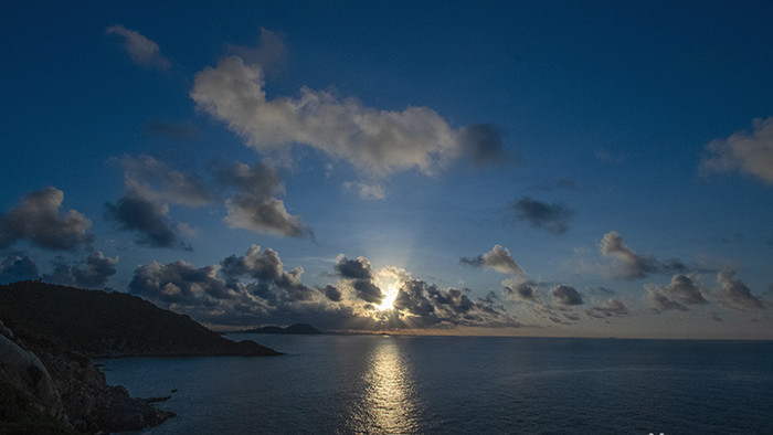 震撼心灵的海岛海上日出延时摄影高清4k