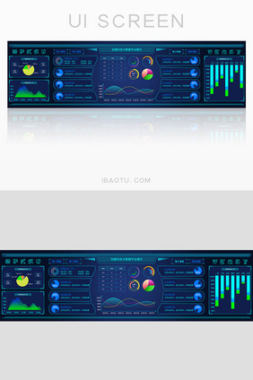 可视化智慧大屏大数据UI网页界面科技风