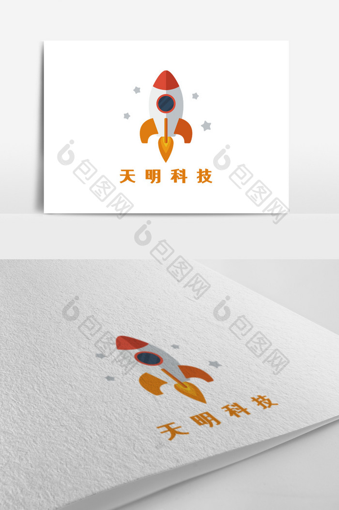 火箭星空外空科技创意logo设计