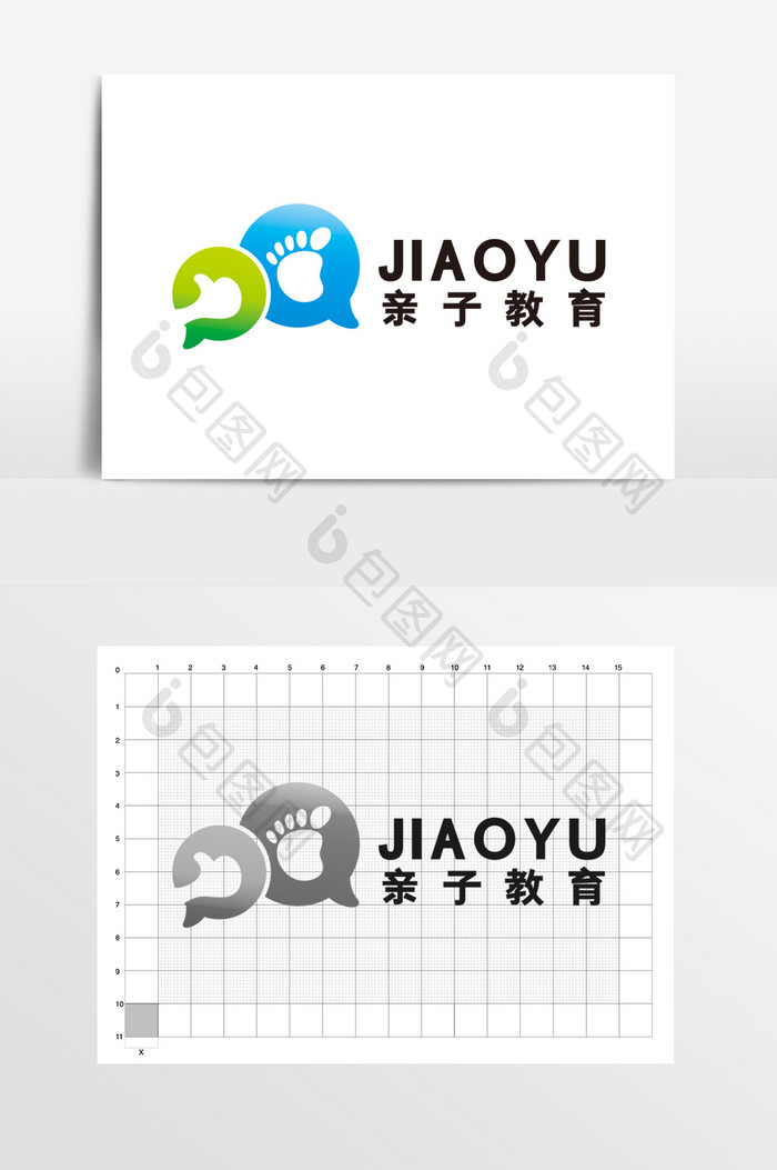 亲子早教儿童教育LOGO标志VI