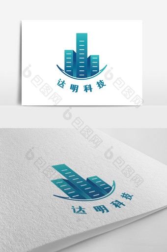 城市智能科技创意logo设计图片