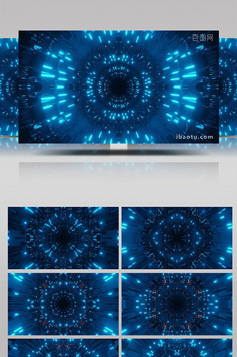 4k震撼大气蓝色科技圆形动感dj背景视频图片