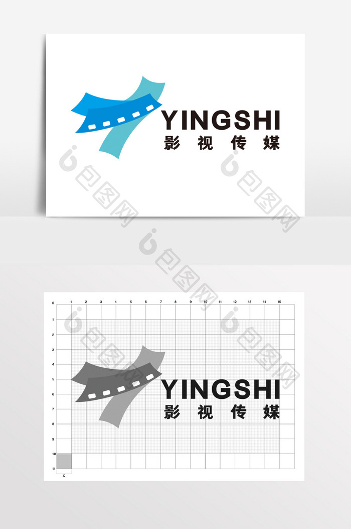 影视传媒艺术Y字母LOGO标志VI