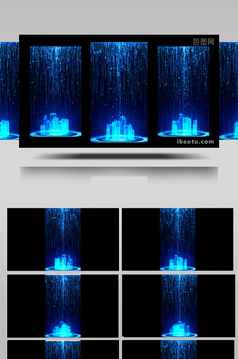蓝色竖版科技感背景视频图片