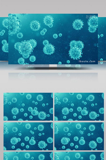 4k蓝色细胞展示科技视频素材图片