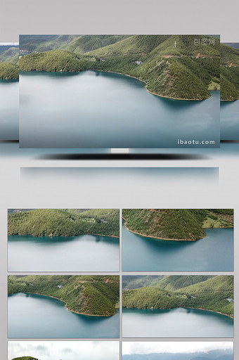 震撼泸沽湖风景航拍图片