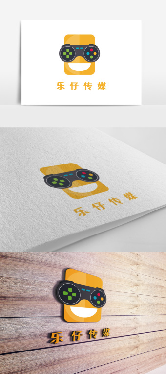 开心表情文化传媒创意logo设计