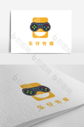 开心表情文化传媒创意logo设计图片