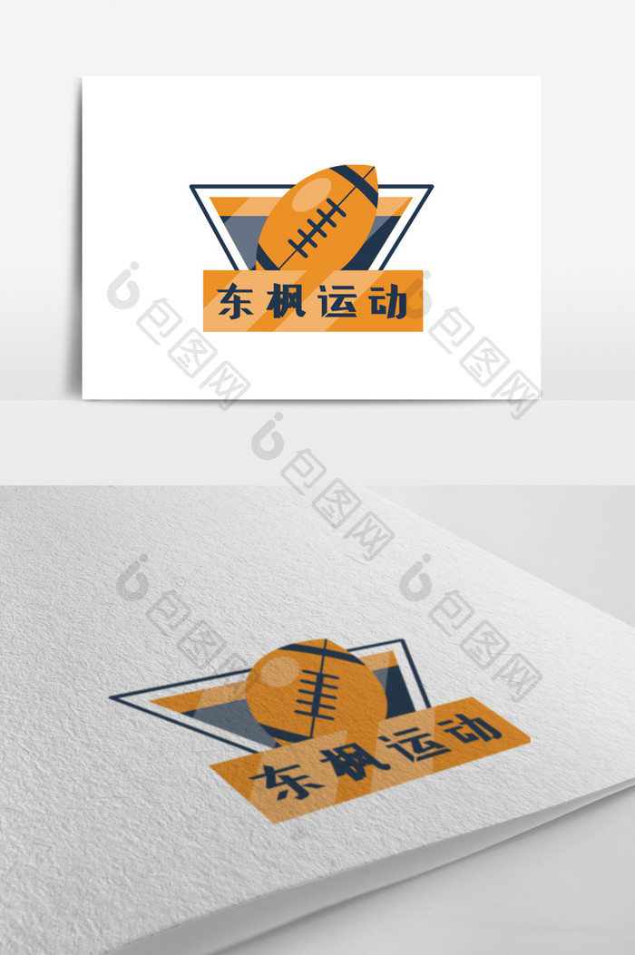 美式橄榄球运动健身创意logo设计