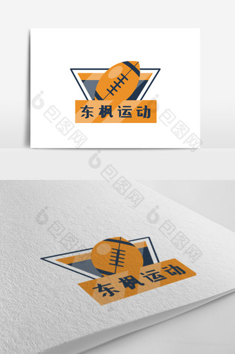 美式橄榄球运动健身创意logo设计图片