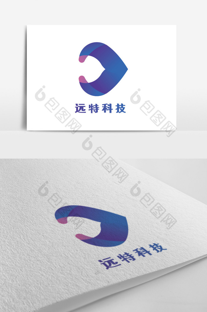 渐变互联网科技创意logo设计