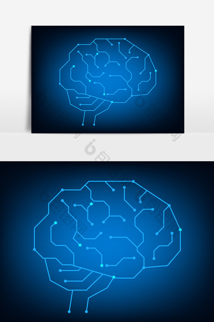 大脑健康矢量元素