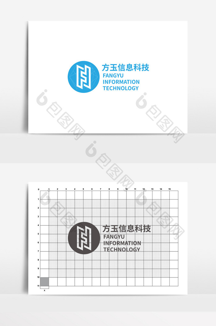 大气圆形方玉科技LOGO