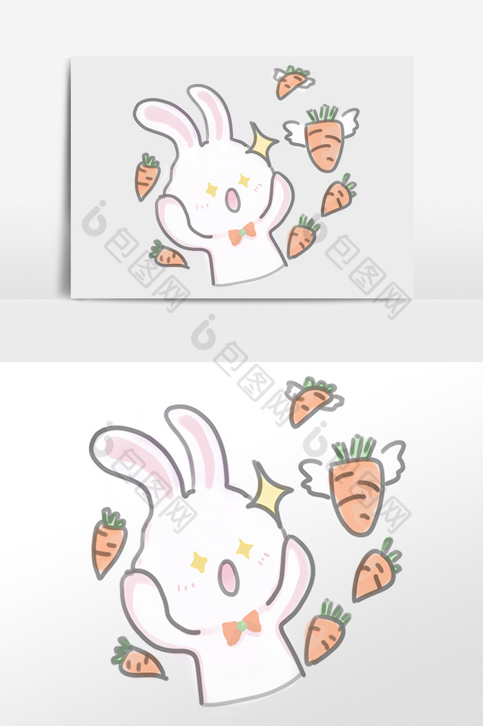 中秋节玉兔兔子胡萝卜图片图片