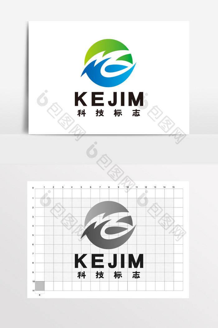 通讯字母M科技快递LOGO标志VI