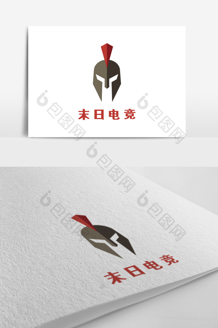 武士盔甲硬核电竞游戏创意logo设计