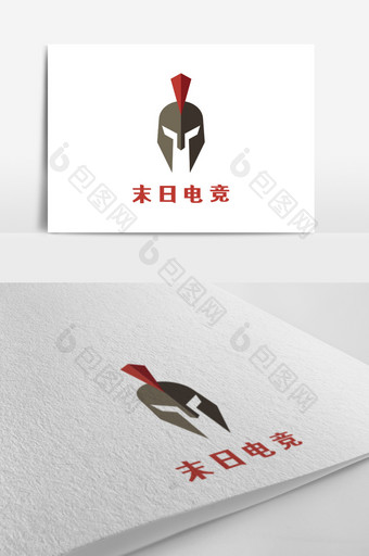 武士盔甲硬核电竞游戏创意logo设计图片