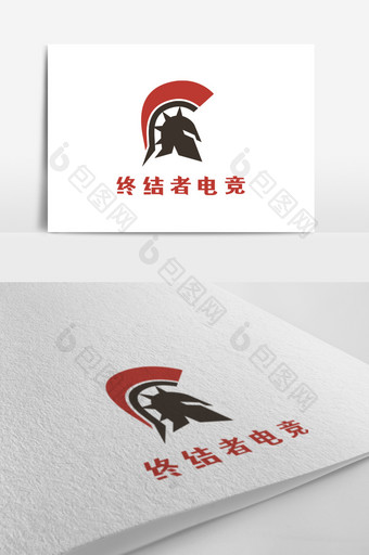 炫酷头盔电竞游戏创意logo设计图片