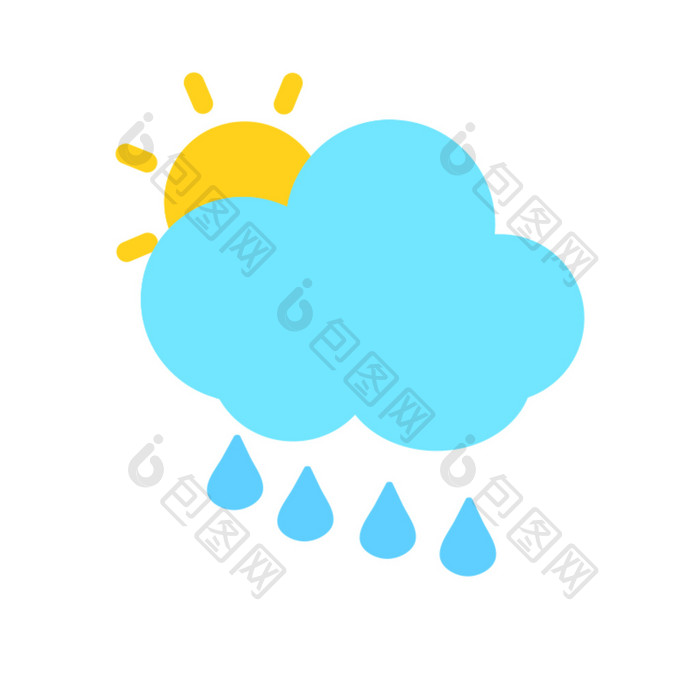 气候太阳雨小动画动图GIF动态元素